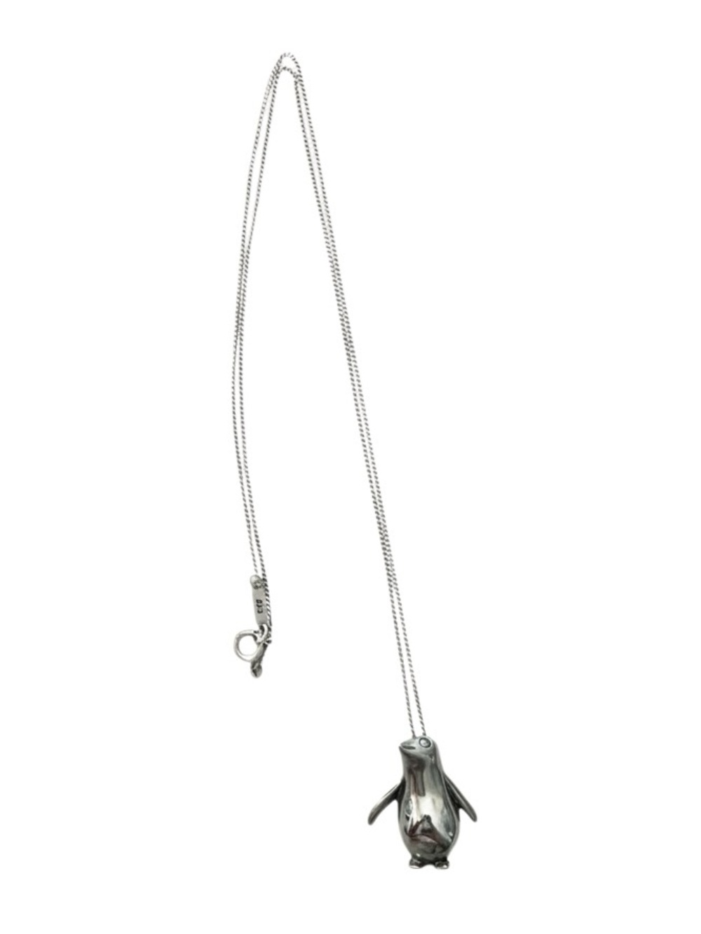 Tiffany & Co. Vintage Rare Penguin Pendant Necklace – Sterling Silver 925 - Picture 3 of 11